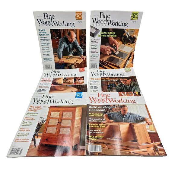 Tauton’s Fine Woodworking Magazine Lot February April June August October Decemb - Picture 1 of 16